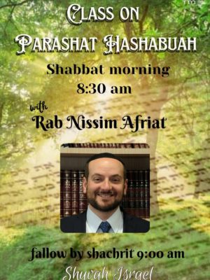 Parashat Hashabuah - Shivah Israel Torah Center