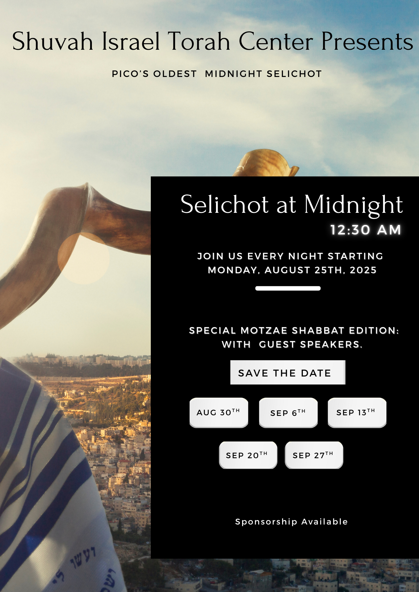 Selichot at Midnight 2025 (A4)